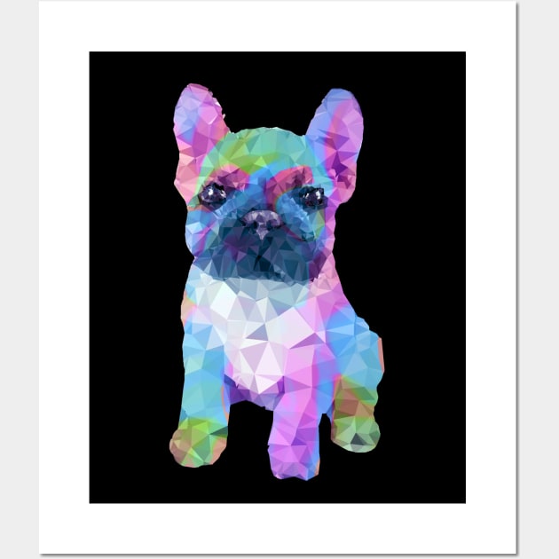 French bulldog, color polygonal 2 Wall Art by Collagedream